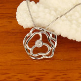 Rose Flower Pendant Base Mountings for Beads Stones 10pcs/lot