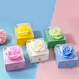 Rose Eternal Soap Flower Jewelry Box Ring Necklace Storage Box