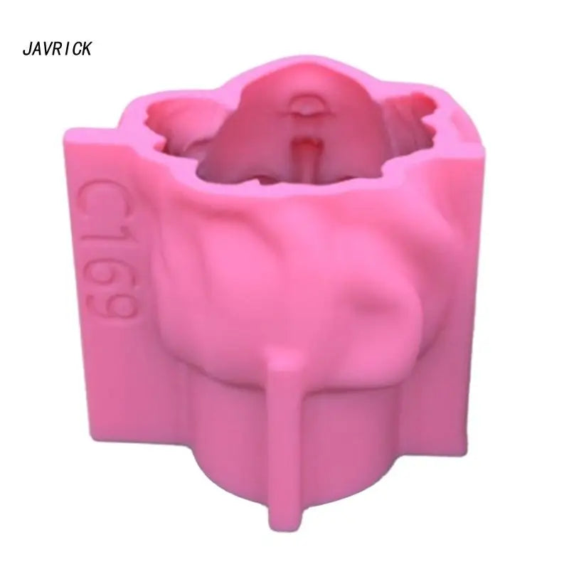 Rose Girl Gypsum Flower Pot Silicone Resin Mold Epoxy Resin Casting Mold