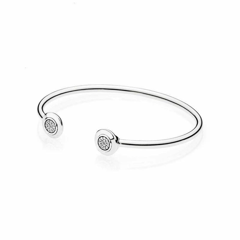 Rose and Silver Round Buckle Pan Bracelets for Women