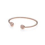 Rose and Silver Round Buckle Pan Bracelets for Women