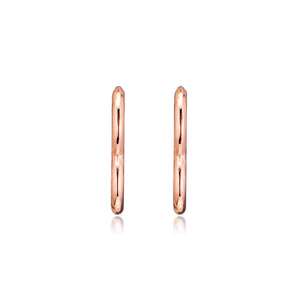 Rose Asymmetric Heart Hoop Earrings Sterling silver Jewelry Earrings For Woman