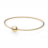 925 Silver Rose Ball Clasp Beaded Bracelet for Essence Collection