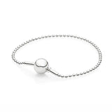 925 Silver Rose Ball Clasp Beaded Bracelet for Essence Collection