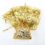 Rose Bronzing Organza Jewelry Packaging Gift Bags 100pcs/lot