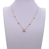 Rose Square Sparking Cz 925 Silver Delicate Wedding Gift Silver Necklace