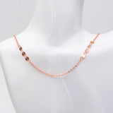 Rose Cable Chain with Round Disc 4mm, Geometric Jewelry Chain