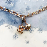 Rose Charms Bracelet in 925 Sterling Silver Fine Women Jewelry Gift