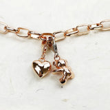 Rose Charms Bracelet in 925 Sterling Silver Fine Women Jewelry Gift