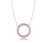 Sparkling CZ Necklace 925 Silver Chain Pendant for Women