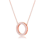 Sparkling CZ Necklace 925 Silver Chain Pendant for Women