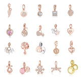 Rose Collection Charms Love Locks Family Hearts Tree Beads For Jewelry Making