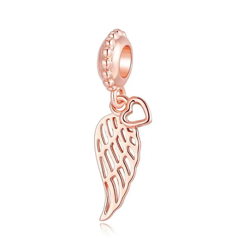 Rose Collection Charms Love Locks Family Hearts Tree Beads For Jewelry Making