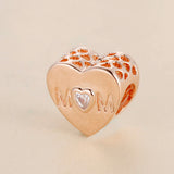Rose Collection Mother Heart Charm Beads For Jewelry Making