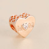 Rose Collection Mother Heart Charm Beads For Jewelry Making