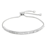 Rose Charming Bangle Bracelet Roman Letter CZ Chain Wristband Gift