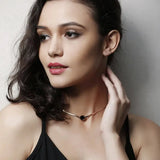 Rose Gold Choker Necklace for Women Stainless Steel Snake Chain
