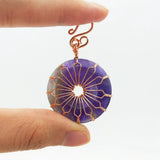 Rose Crystal Stone Peace Buckle Wire Wrapped Necklace