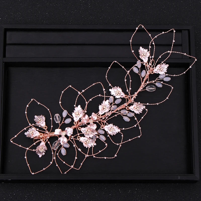Rose Headbands for Bride Wedding Hair Accessories