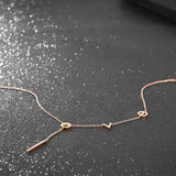 Rose LOVE Letter Anklet Woman Gift Stainless Steel Charm Jewelry