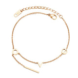 Rose LOVE Letter Anklet Woman Gift Stainless Steel Charm Jewelry
