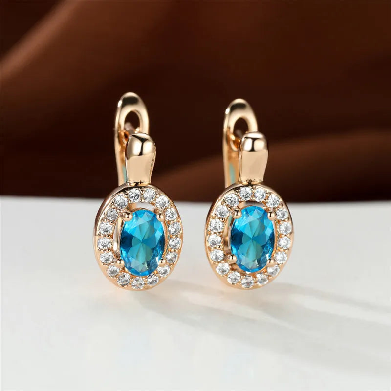 Dainty Multicolor Crystal Rainbow Stone Earrings