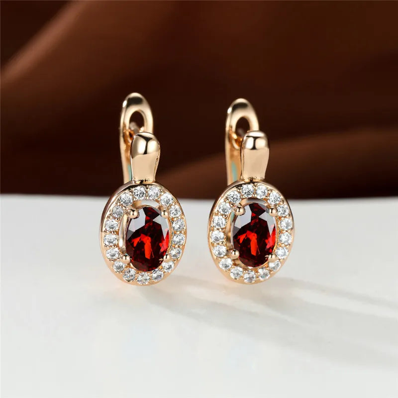 Dainty Multicolor Crystal Rainbow Stone Earrings