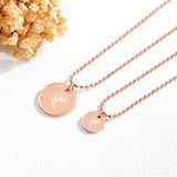 Rose Queen Coin Pendant Necklace Stainless Steel Bead Chain Jewelry