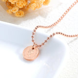 Rose Queen Coin Pendant Necklace Stainless Steel Bead Chain Jewelry