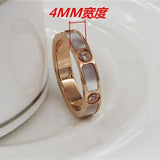 Rose Stainless Steel Rings Natural Shell Women's Ring Accessories