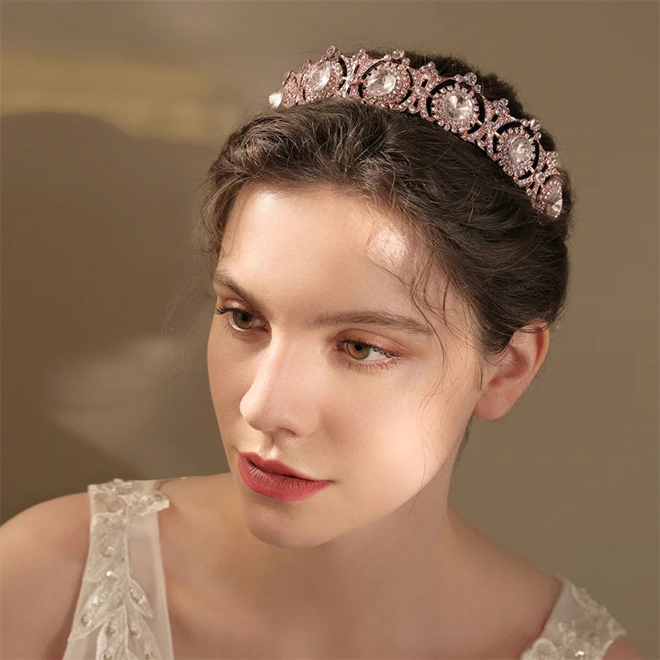 Crystal Rhinestone Wedding Tiara Bridal Hair Crown Headpiece