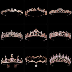Crystal Rhinestone Wedding Tiara Bridal Hair Crown Headpiece