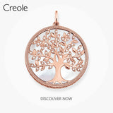 Sterling Silver Rose Tree Necklace Pendant - Romantic Gift