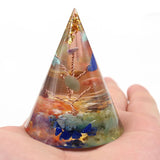 Rose Wire Wrap Tree of Life Stone Resin Pyramid Pendant Orgonite