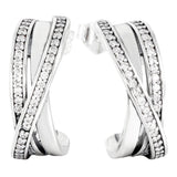 Polished Silver Tiara Earrings for DIY Jewelry