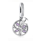 Rose Family Heritage Roots Locket Pendant Charm 925 Sterling Silver Bead Charm