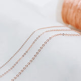 Rose Flat Oval Cable Chains 1.2/1.7/1.9/2.1mm Thin Chains (LK-187)