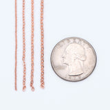 Rose Flat Oval Cable Chains 1.2/1.7/1.9/2.1mm Thin Chains (LK-187)