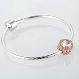 Rose Charm Beads For Silver Bracelets DIY