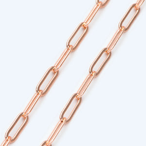 Rose Long Cable Chain Brass Oval Link 3.3x9mm (#LK-272-3) 1 Meter