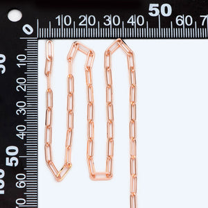 Rose Long Cable Chain Brass Oval Link 3.3x9mm (#LK-272-3) 1 Meter