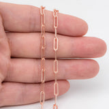 Rose Long Cable Chain Brass Oval Link 3.3x9mm (#LK-272-3) 1 Meter