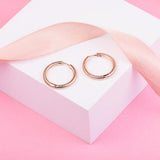 Rose Moments Charm Hoop Earrings Sterling Silver Jewelry Gift