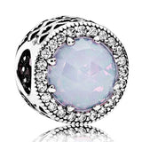 Rose Multicolor Radiant Hearts Charm 925 Sterling Silver Beads
