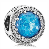 Rose Multicolor Radiant Hearts Charm 925 Sterling Silver Beads
