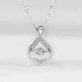 Rose Pendant Clavicle Chain Heart Fan Necklace Women Jewelry