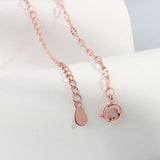 Rose Pendant Clavicle Chain Heart Fan Necklace Women Jewelry