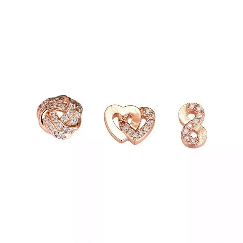 Real 925 Sterling Silver Rose Charm for Bracelet