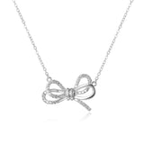 Rose Gold Butterfly Pendant Necklace Crystal Charm Jewelry for Women Girls Teens