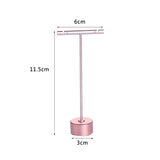 Rose Plated Metal Jewelry T Stand Display Earrings Holder Rack